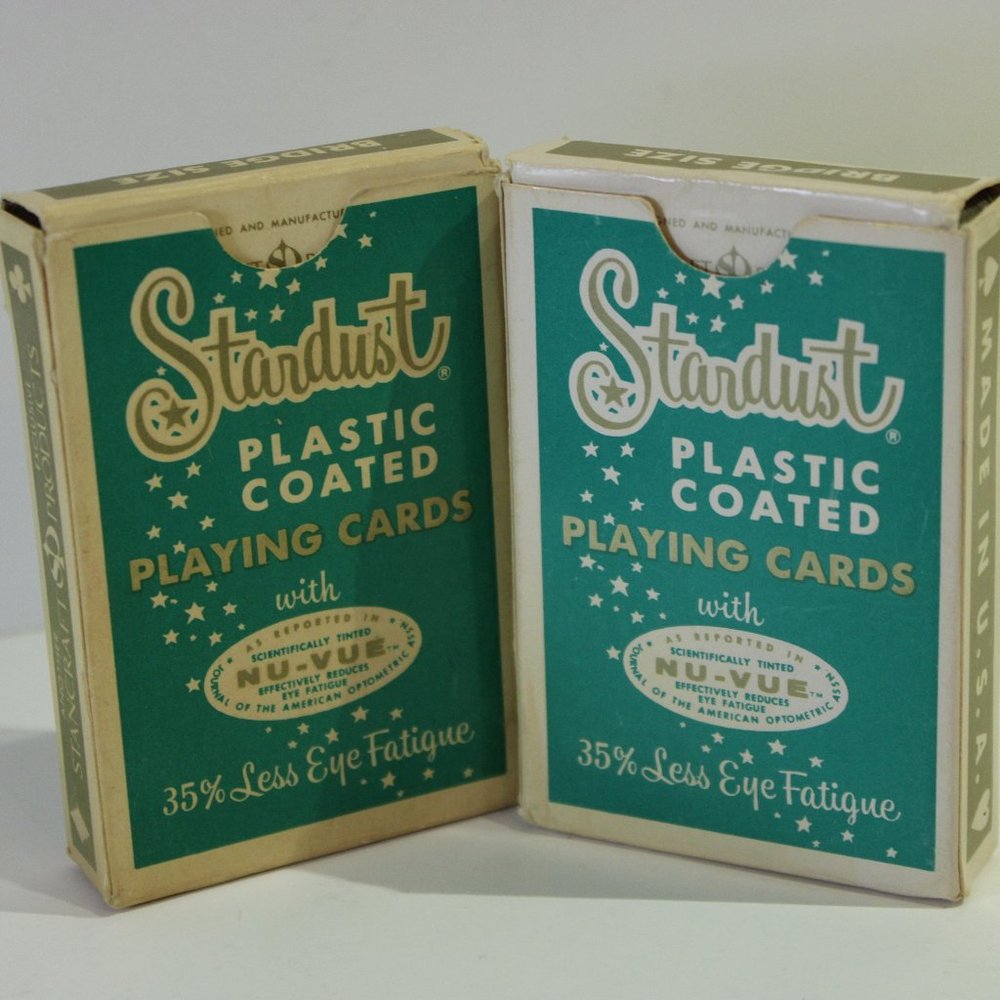 Vintage Stardust 2 boxes playing cards used 1 incomplete